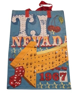 Vintage-Style Blue Nevada 1967 Graphic Tote Bag